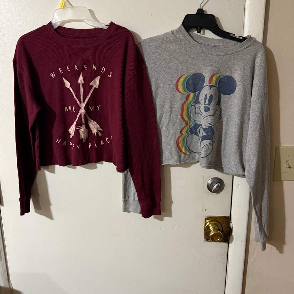Disney Maroon and Gray Kids Sweatshirts - Picture 1 of 4